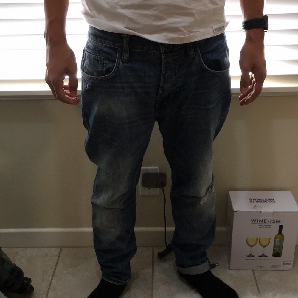 All saints drop crotch jeans